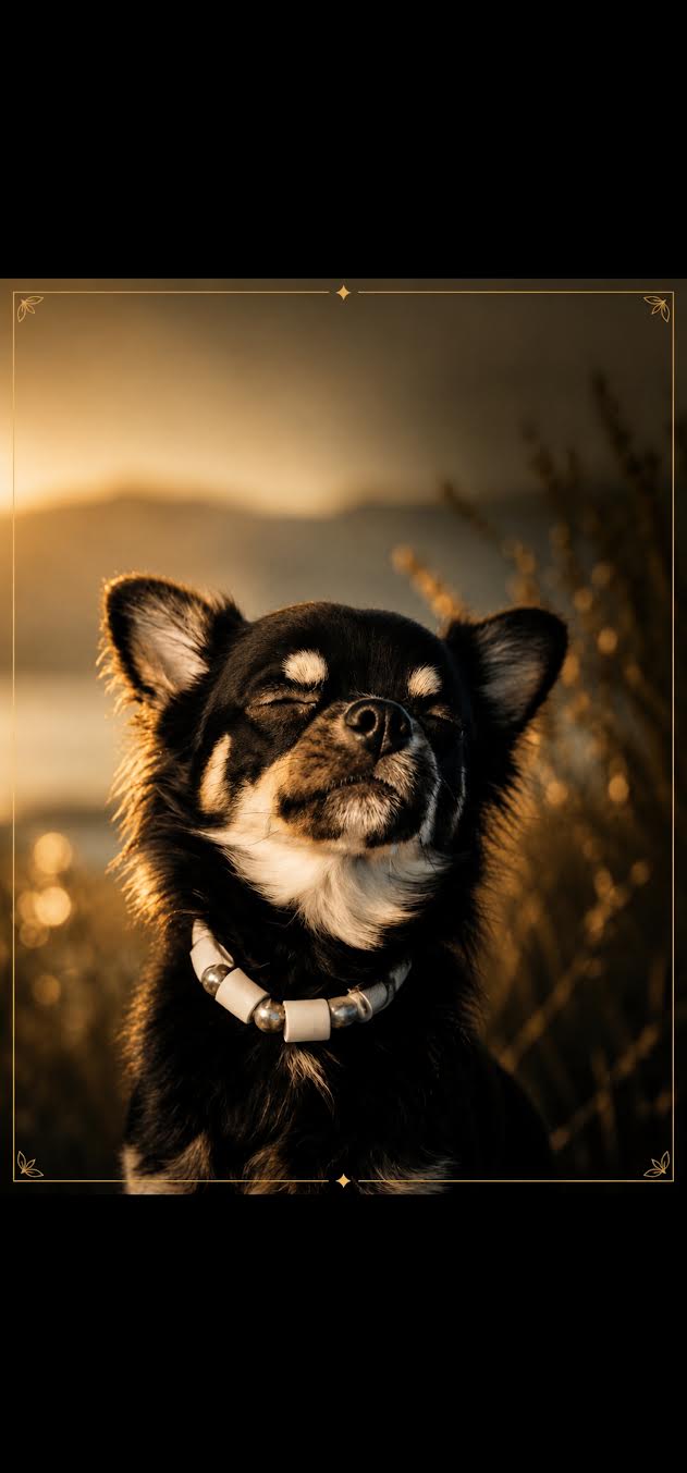 Chihuahua im Abendlicht bei House of Little Souls in Mondsee